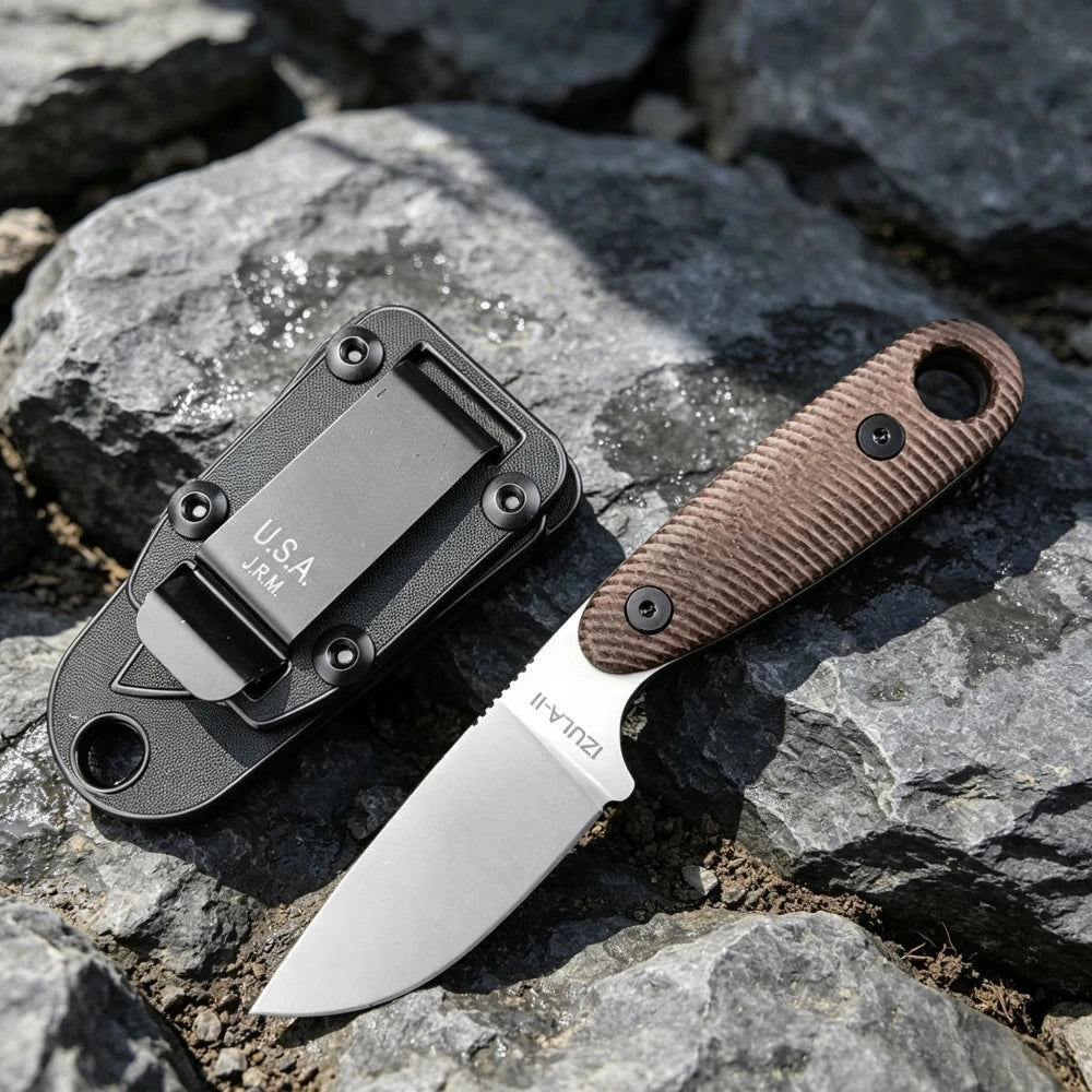 Izula Hiking Backpacking Trekking Utility Fixed Knife EDC Outdoor Knives with Sheath Daily Cutter Camping Hiking Fishing Tools