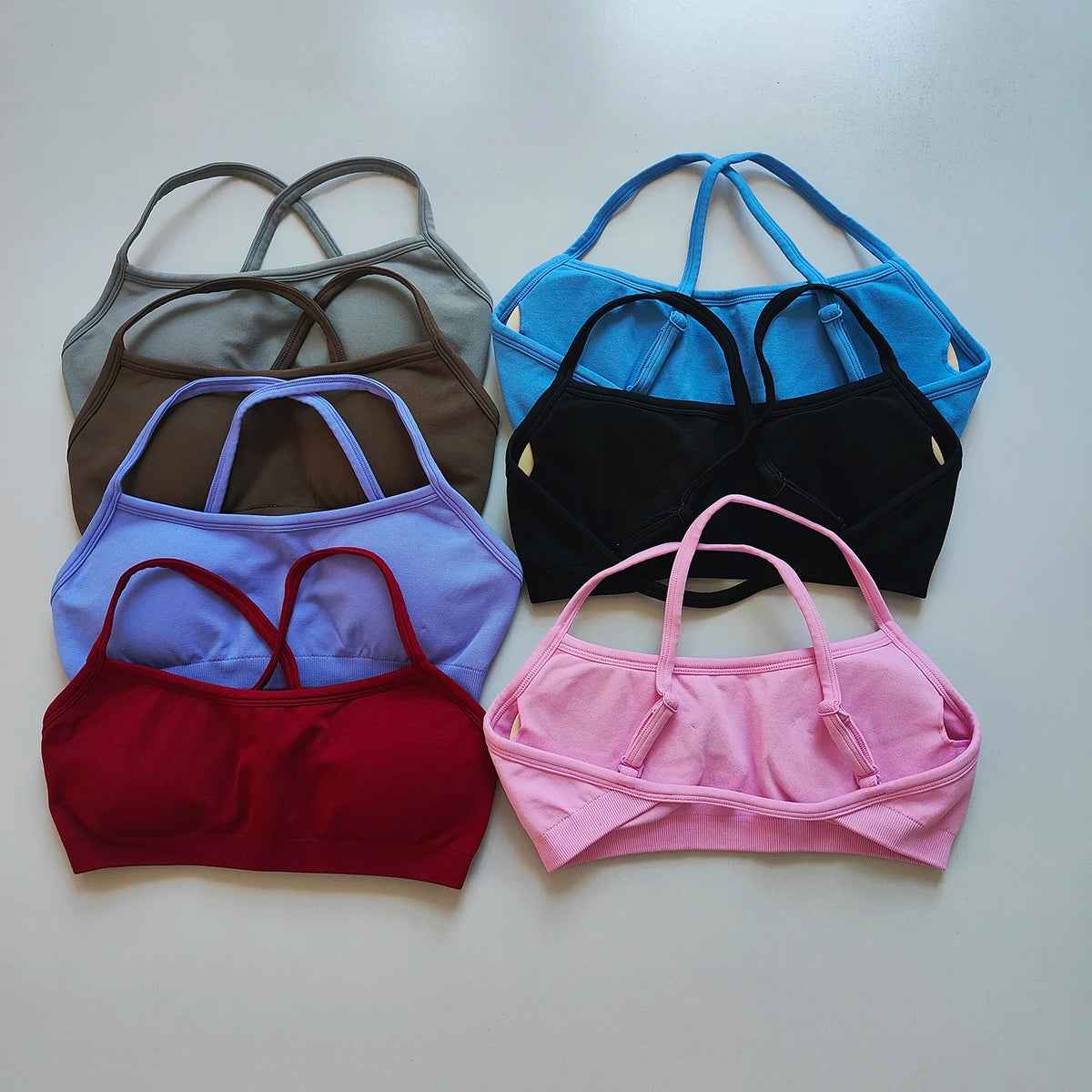 Seamless Women Racerback Yoga Sports Bra for Fitness and Running