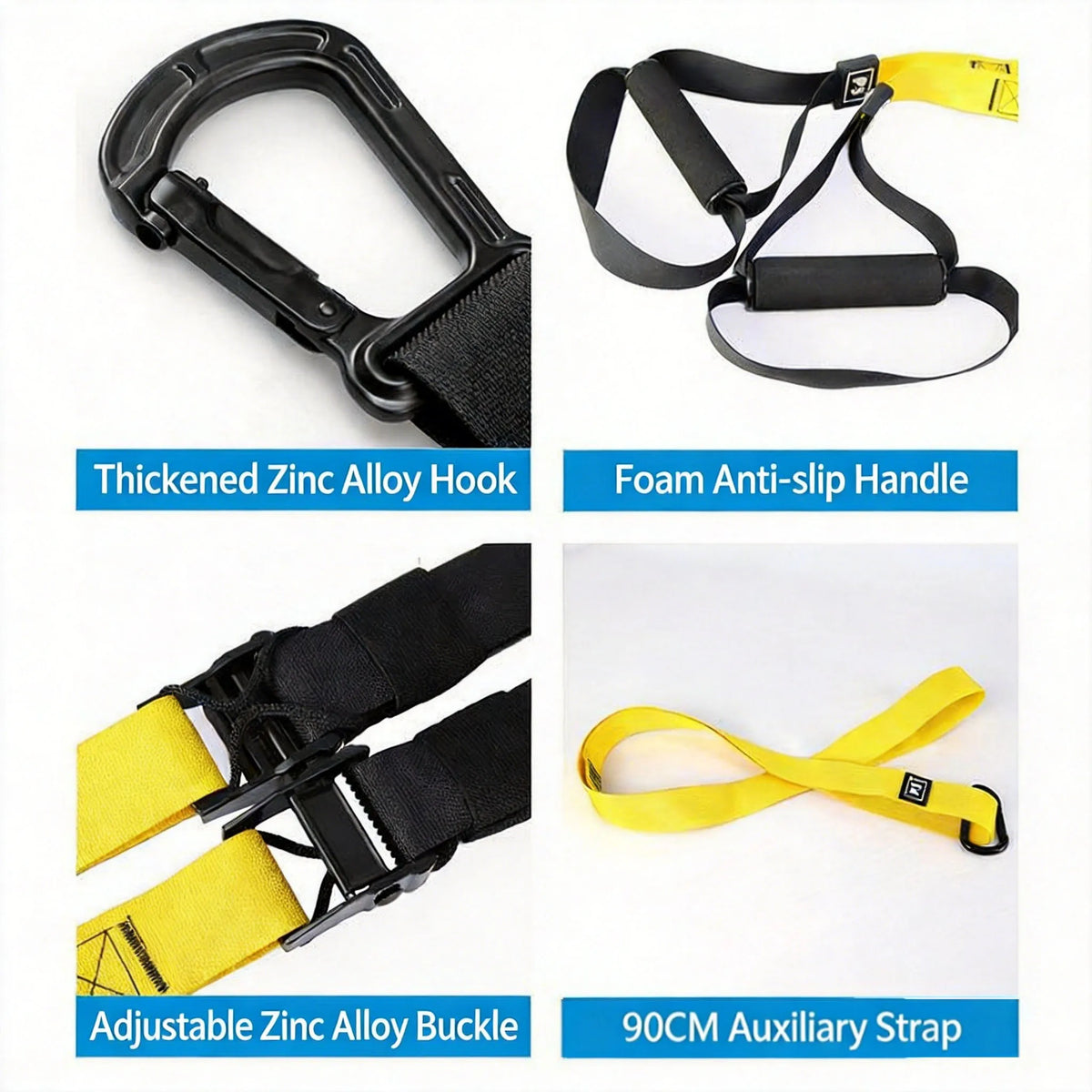 Adjustable Suspension Training Strap for Strength and Fitness Workouts