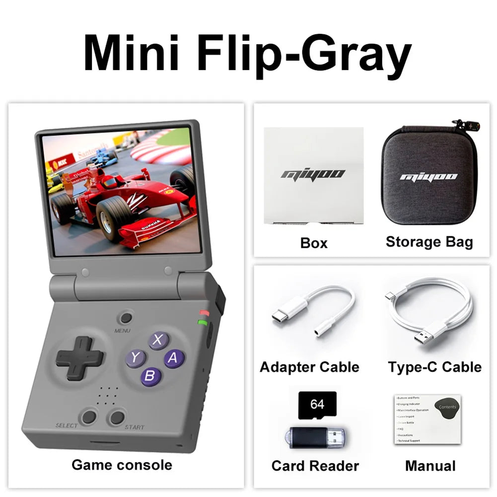 MIYOO Mini Flip Retro Handheld Gaming Console With New Hinge