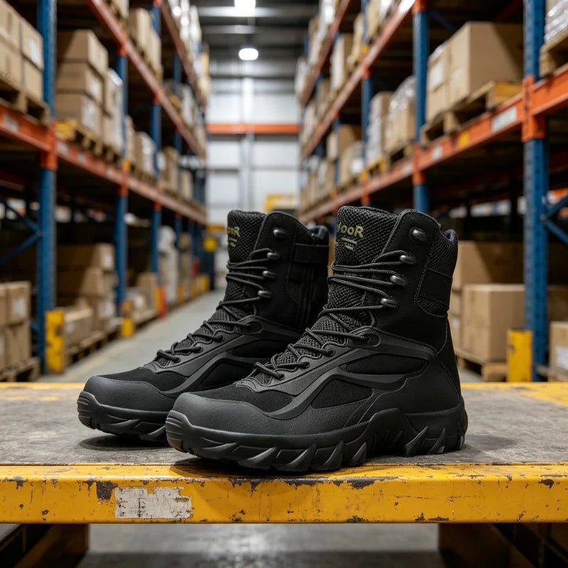 Men's Outdoor Casual Hiking Boots Tactical Special Forces Field Man Boot Lightweight Outdoor Non-Slip Men Motorcycle Boots