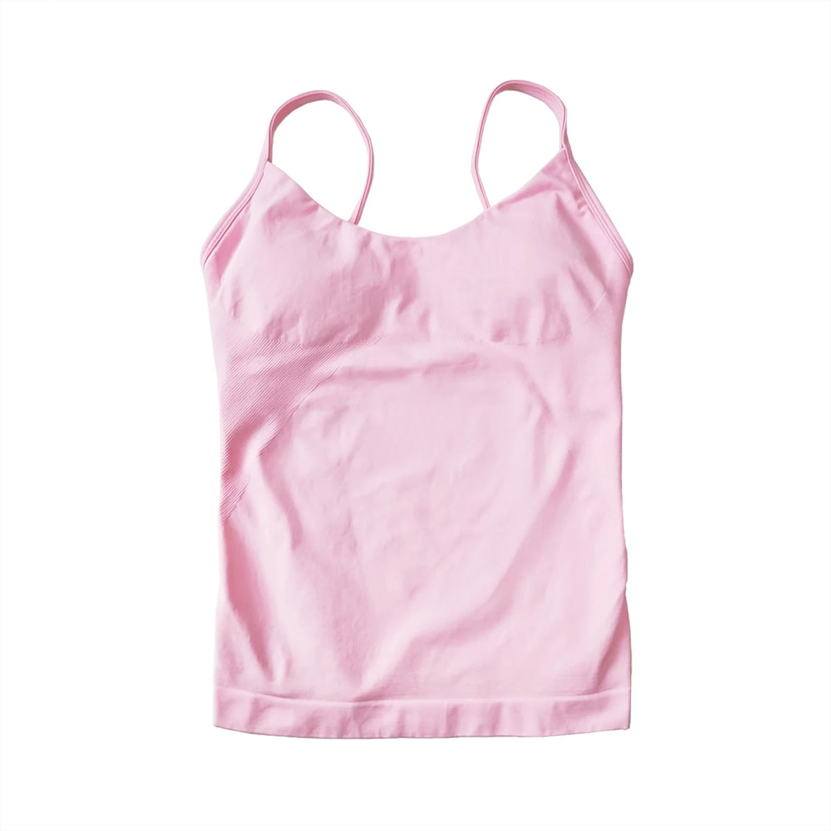NCLAGEN Women's Seamless Pilates Tank Top With Built In Bra