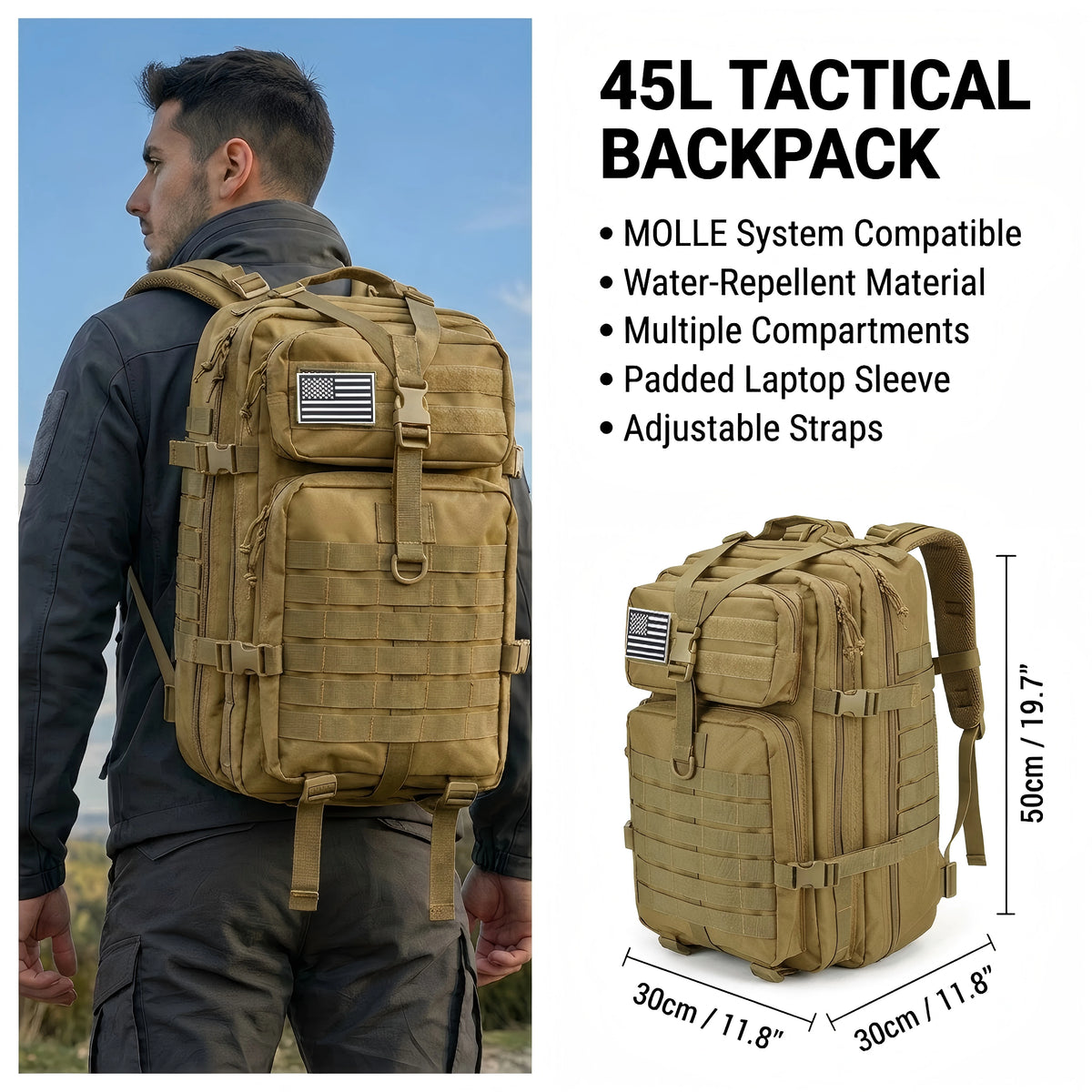 ReFire Gear Tactical Hiking Backpack for Camping and Outdoor Travel