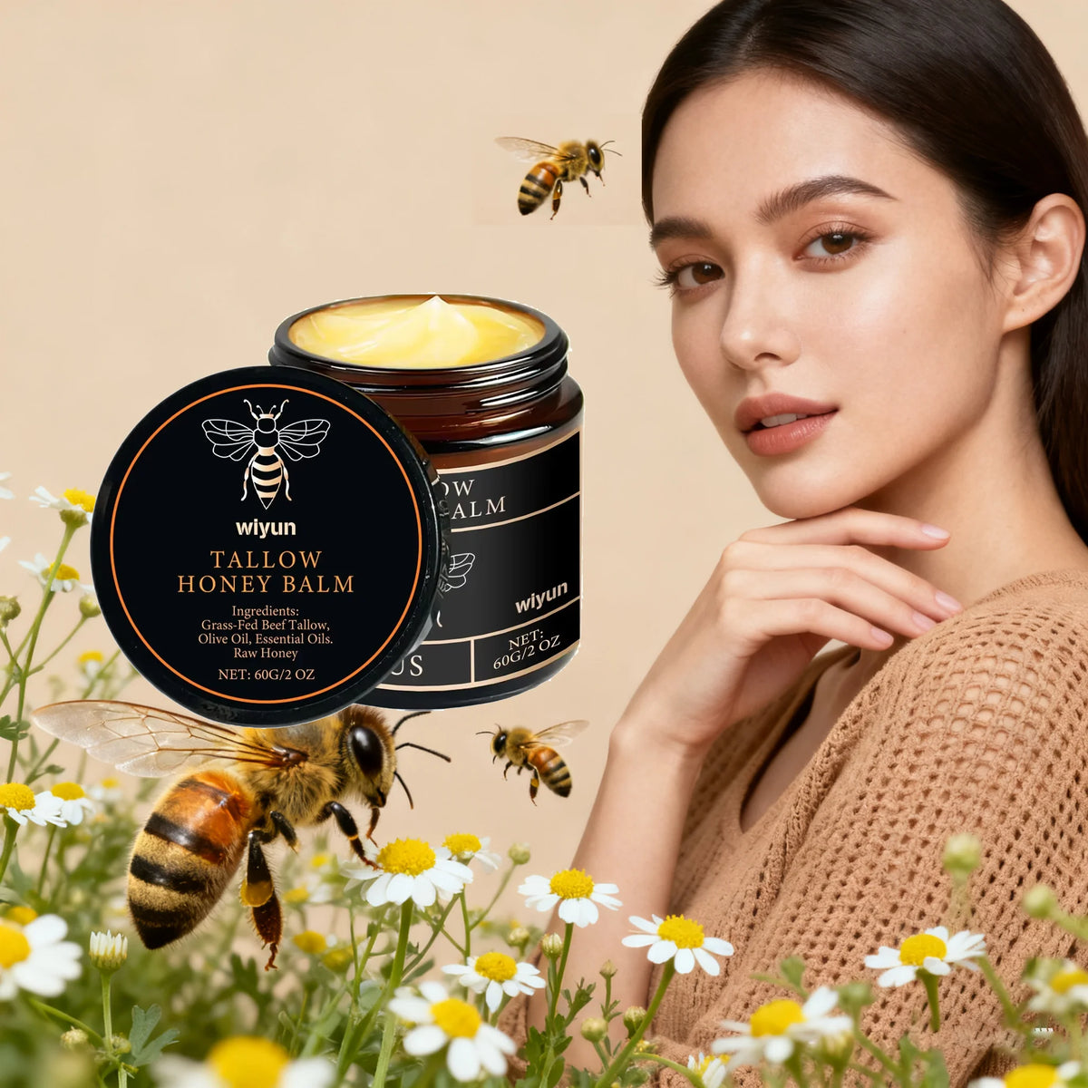 WIYUN Bee Venom Honey Balm Moisturizing Face And Body Cream