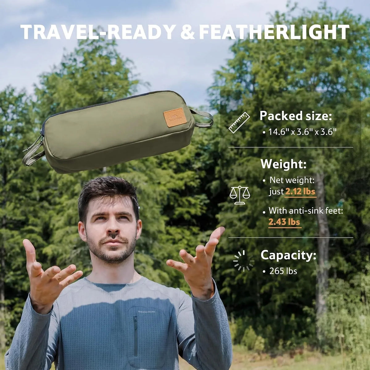 Naturehike Ultralight Foldable Camping Chair With Anti-Sinking Feet