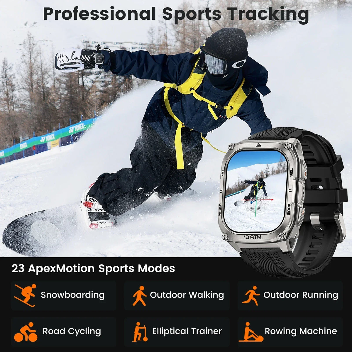 KOSPET Tank M4 GPS Smartwatch With Offline Maps Health Tracking