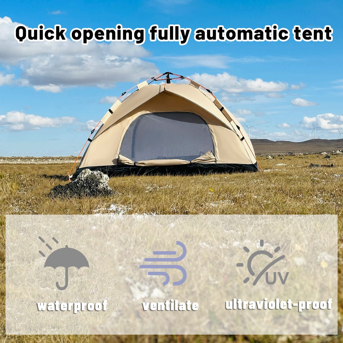 Pakicetus Instant Pop Up Camping Tent With Easy Setup