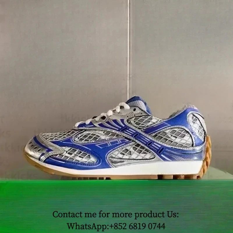 Leather Mesh Running Sneakers For Women And Men Athletic Trainers