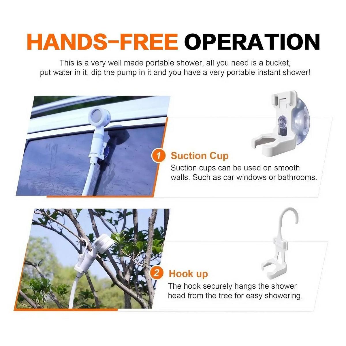 Portable Rechargeable Handheld Pet Shower Sprayer for Outdoor Bathing