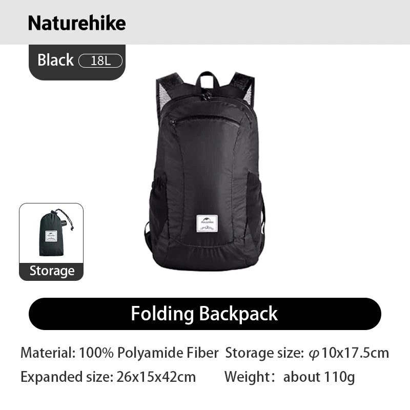 Naturehike Lightweight Foldable Waterproof Nylon Hiking Backpack for Travel