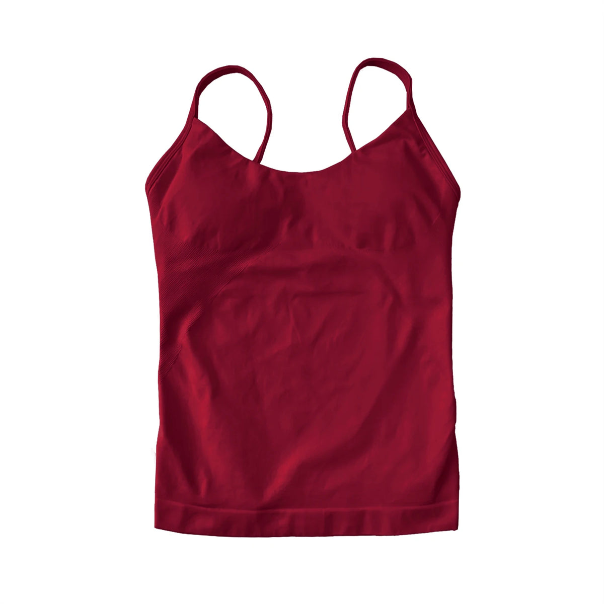 NCLAGEN Women's Seamless Pilates Tank Top With Built In Bra