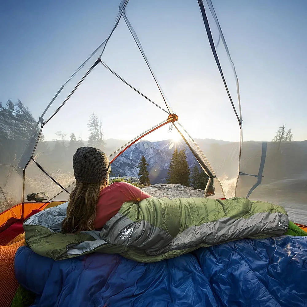 Night Cat Adult Camping Sleeping Bag for Three Seasons