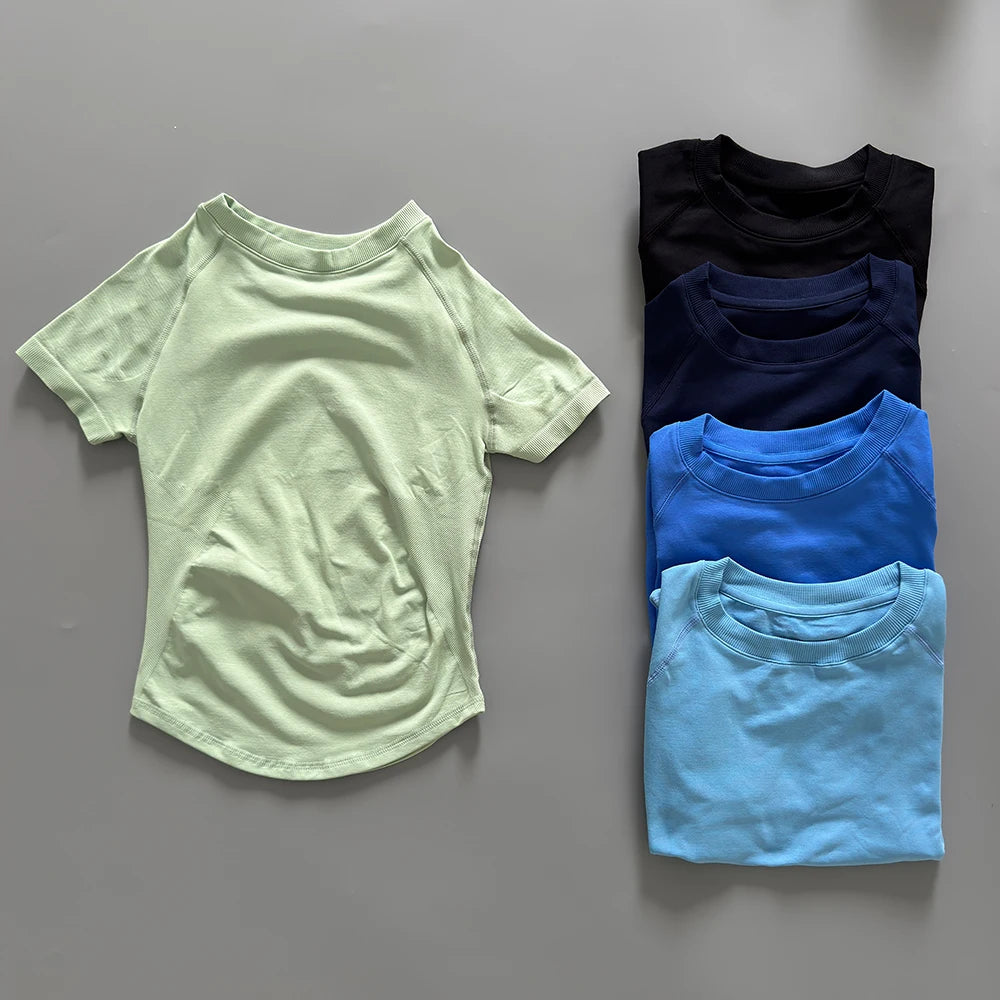 Women's Outdoor Sports Shirt Yoga Wear Fitness T-Shirt Running T-Shirt Workout Top Female Sportswear Exercise Clothing Vest