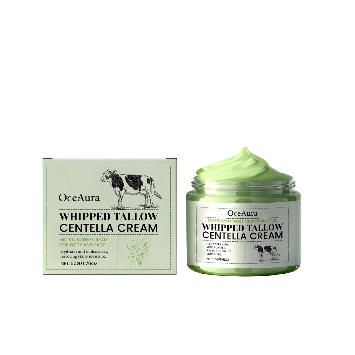 OceAura Beef Tallow Centella Moisturizer For Hydrated Radiant Skin