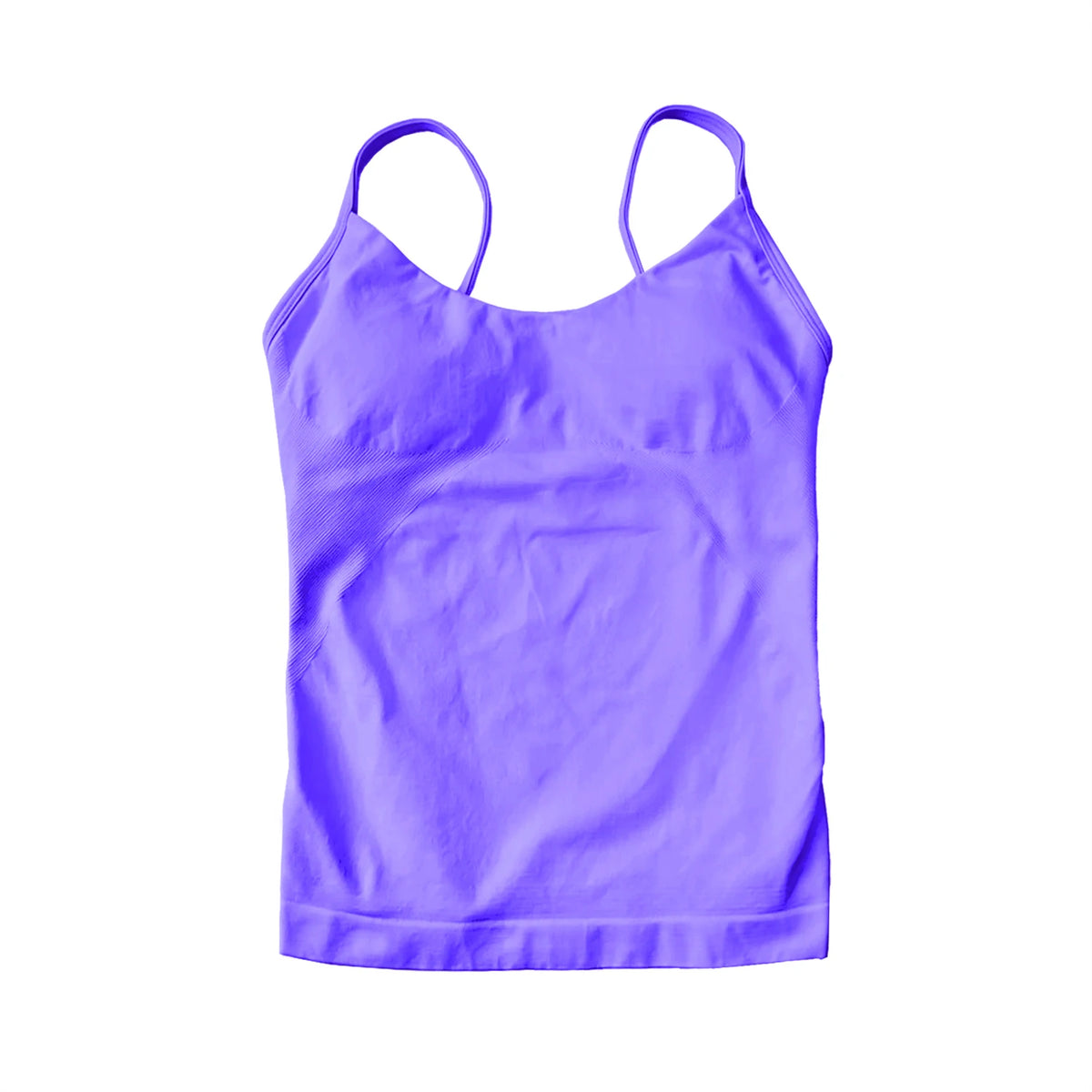 NCLAGEN Women's Seamless Pilates Tank Top With Built In Bra