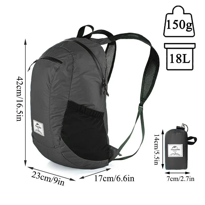 Naturehike Lightweight Foldable Waterproof Nylon Hiking Backpack for Travel