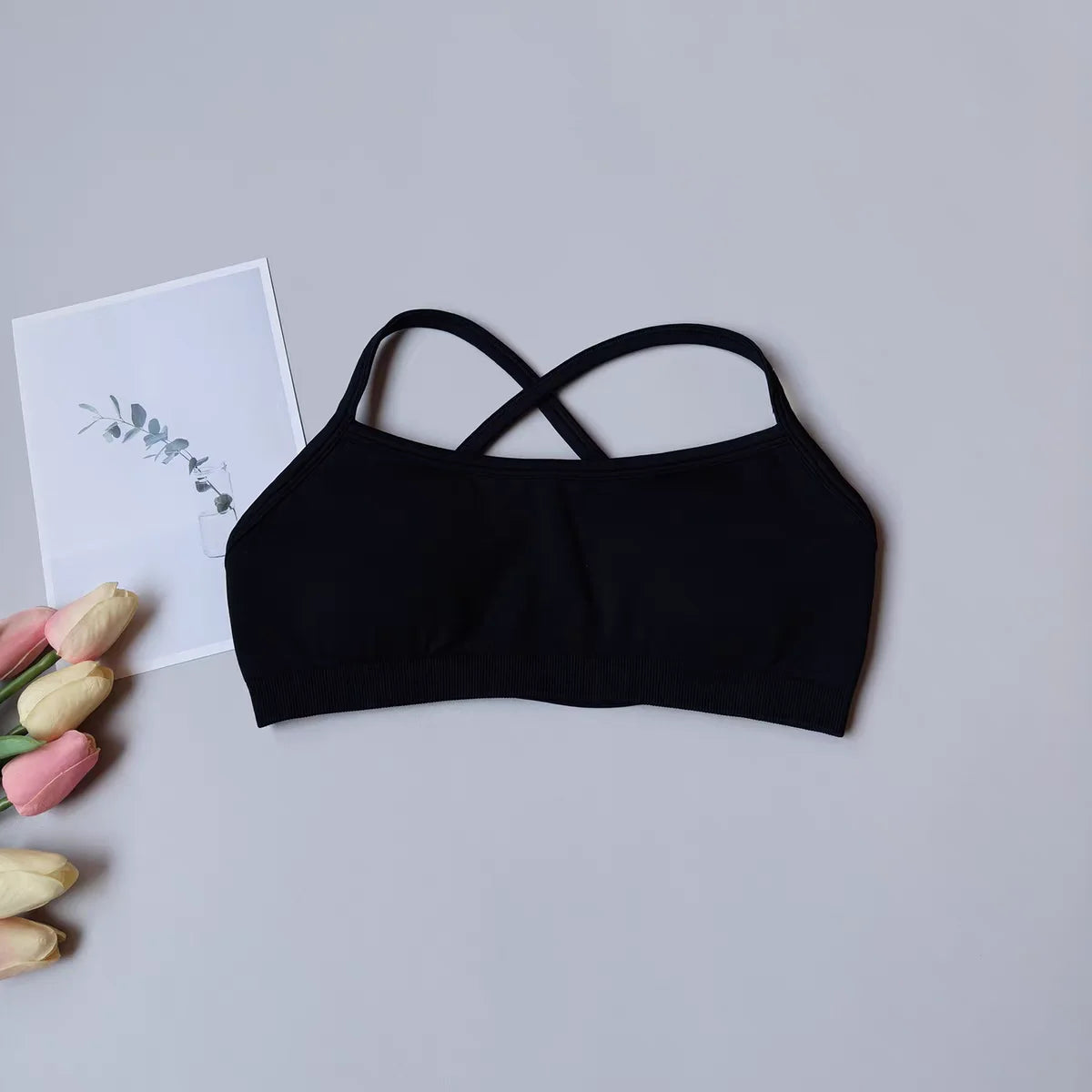 Seamless Women Racerback Yoga Sports Bra for Fitness and Running
