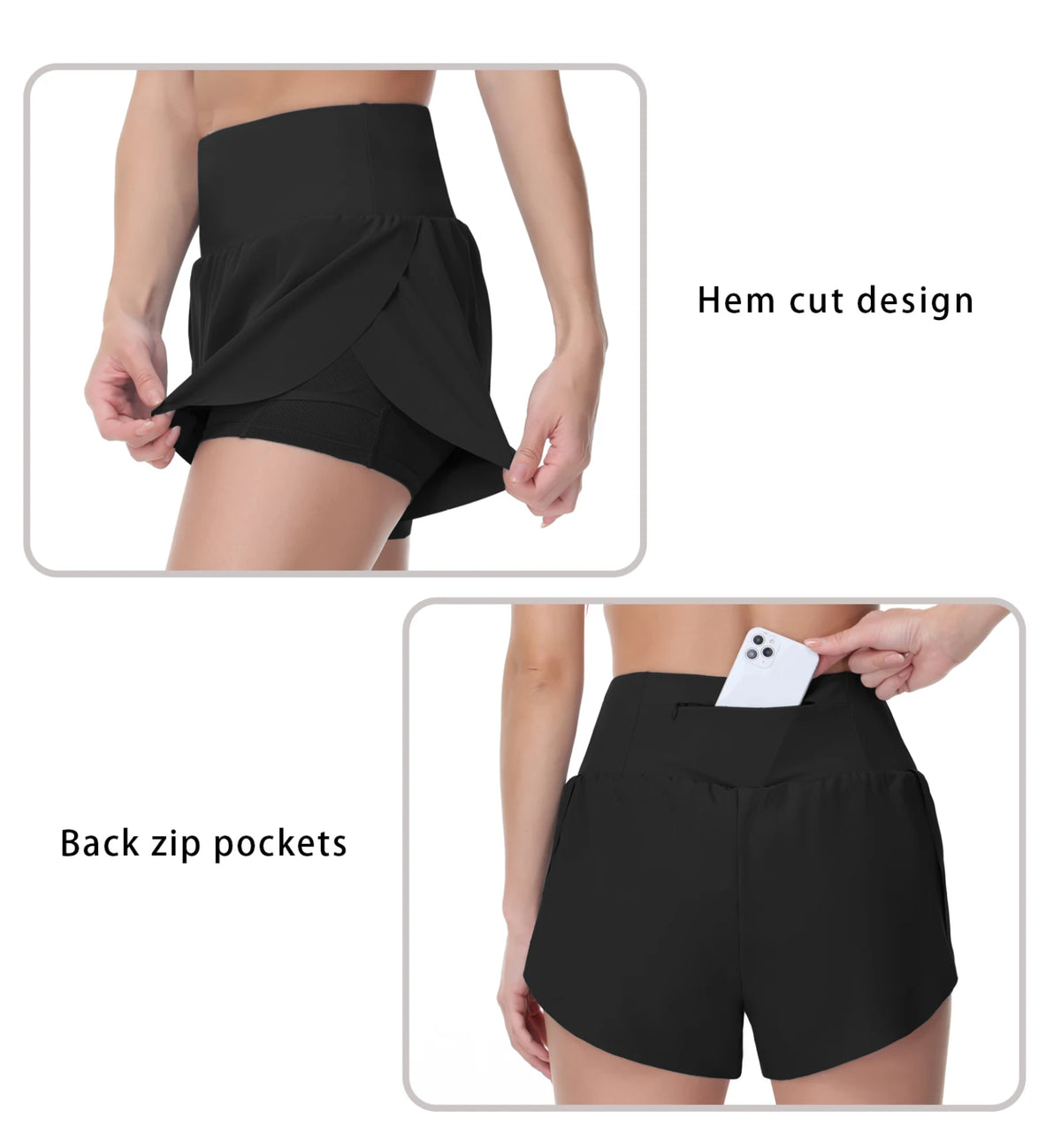 THE GYM PEOPLE Women's Quick Dry Running Workout Shorts