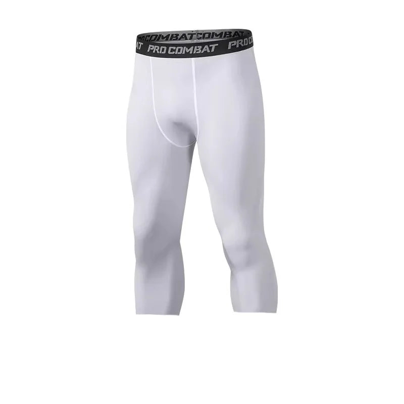 Men Compression Pants Cool Dry Sports Tights Athletic Workout Running Baselayer Active Leggings Shorts