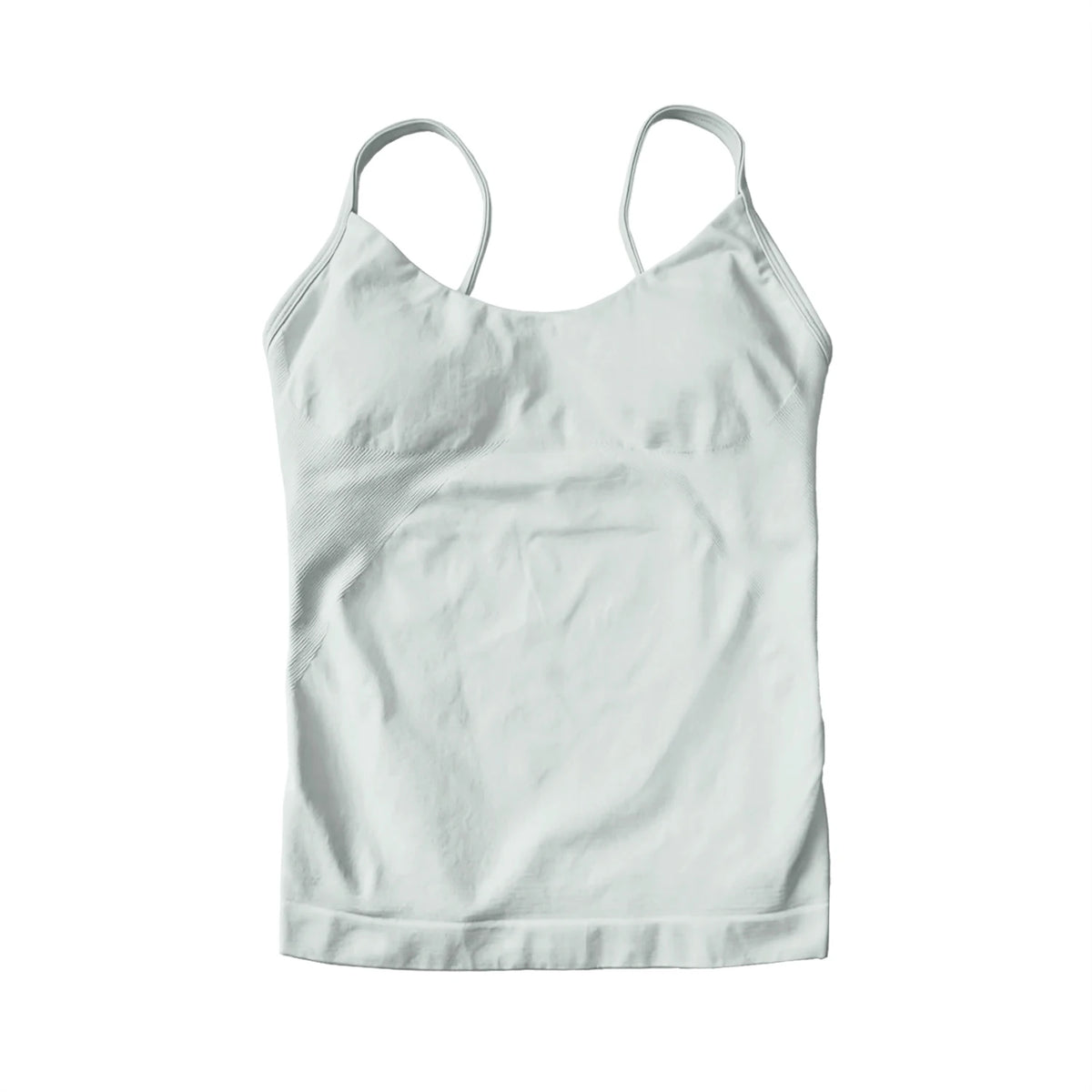 NCLAGEN Women's Seamless Pilates Tank Top With Built In Bra
