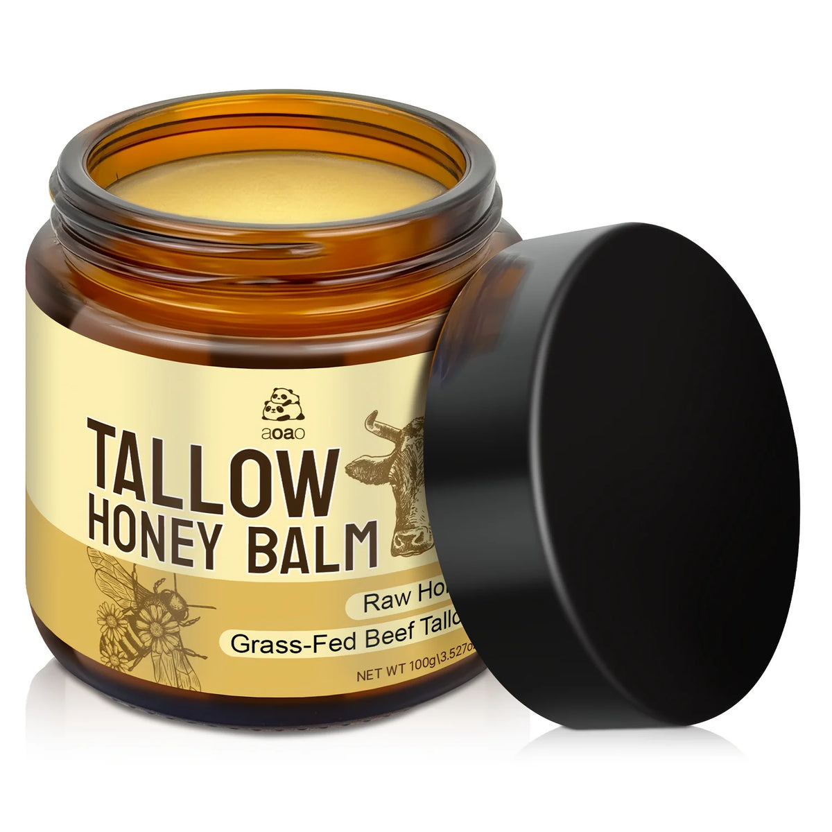 Aoao Grass Fed Tallow Balm With Honey For Face