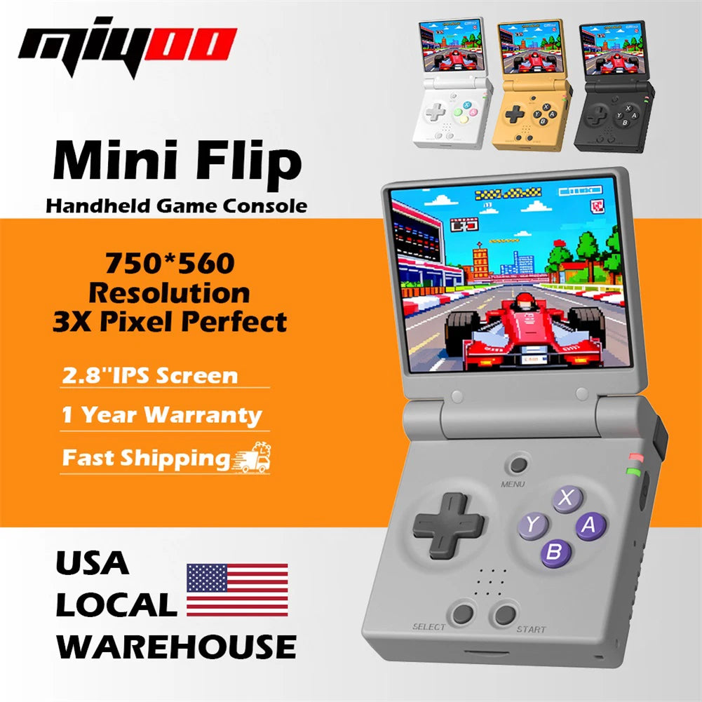 MIYOO Mini Flip Retro Handheld Gaming Console With New Hinge