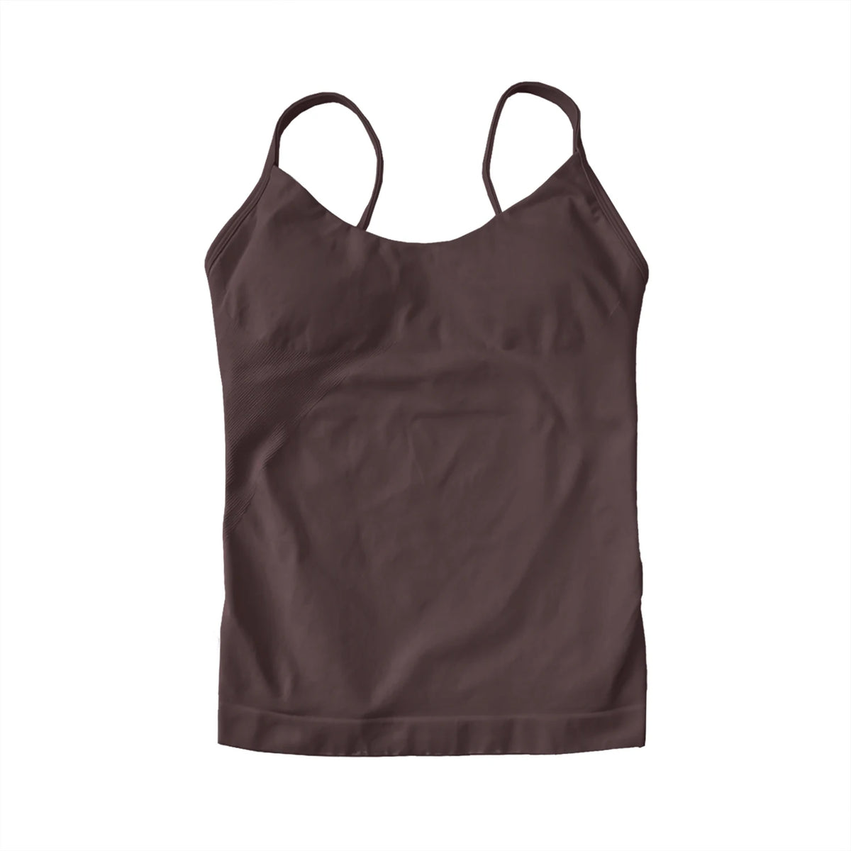 NCLAGEN Women's Seamless Pilates Tank Top With Built In Bra