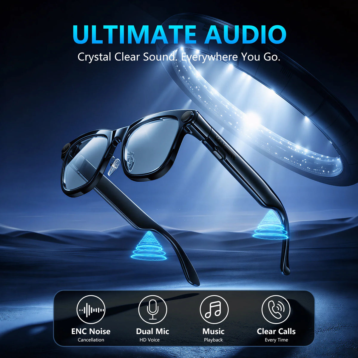 KAIGERR Smart Glasses With Camera, Bluetooth Calls And AI Translation