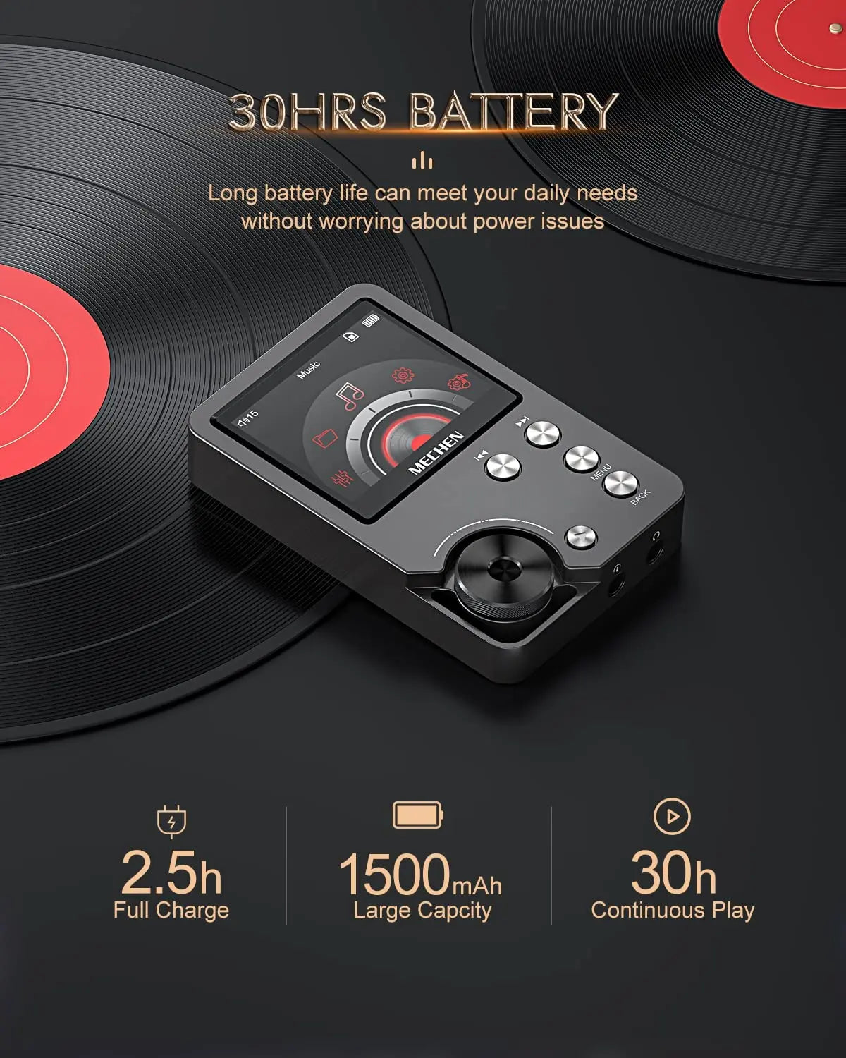 MECHEN Lossless DSD HiFi Portable Digital Audio Music Player