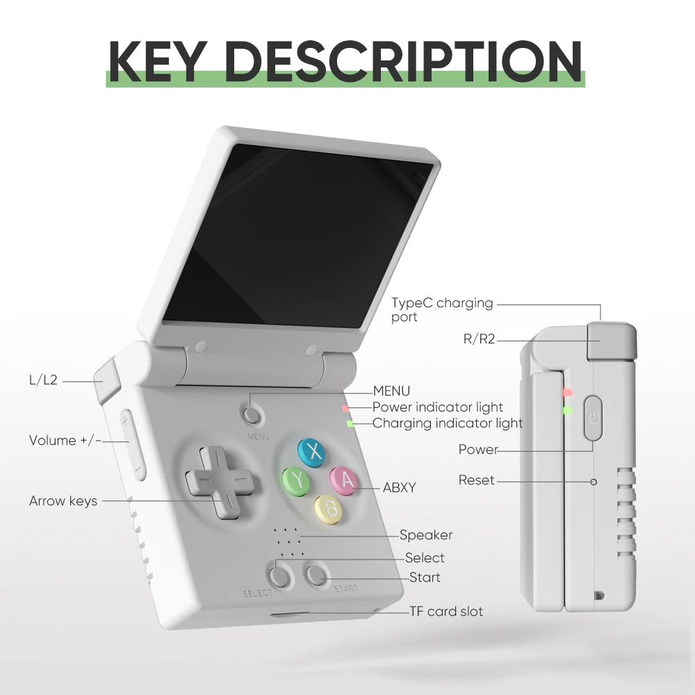 MIYOO Mini Flip Retro Handheld Gaming Console With New Hinge