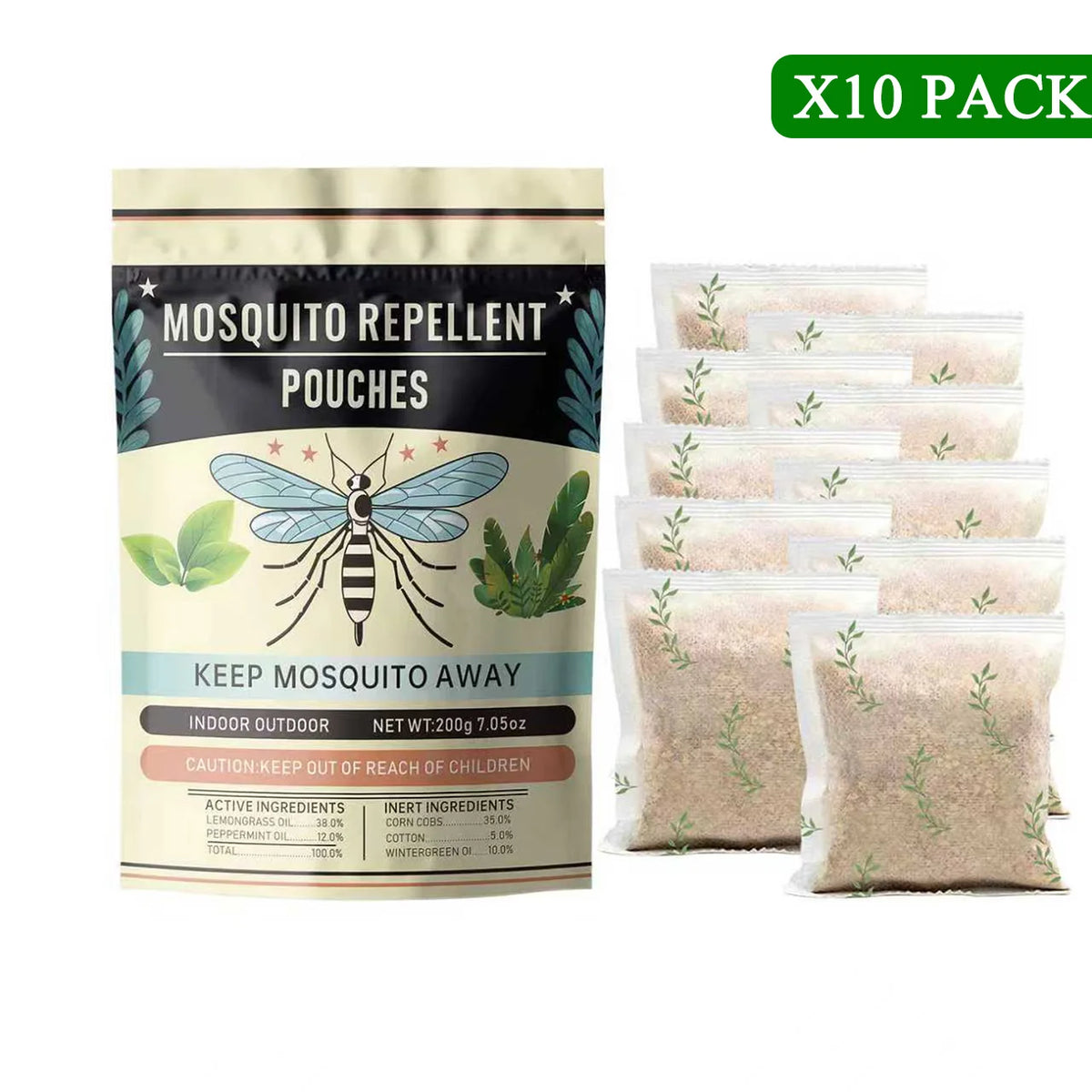 Mosquashield Natural Mosquito Repellent Pouches For Indoor And Outdoor Use