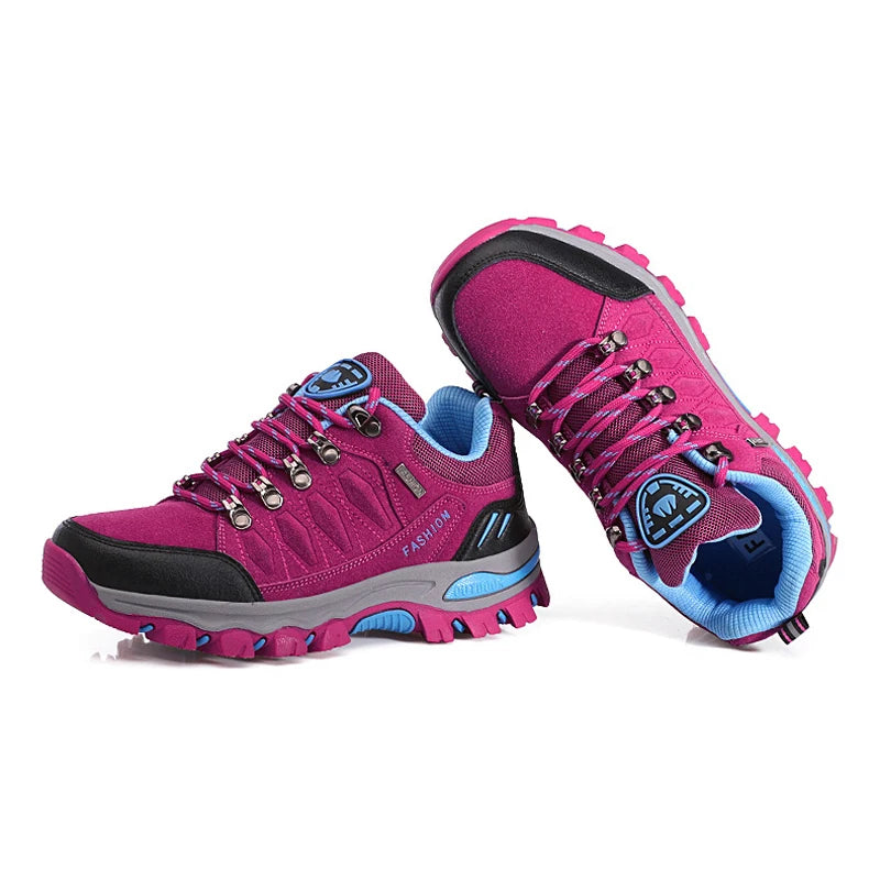 Abnkarwin Women's Leather Hiking Shoes for Mountain Trails