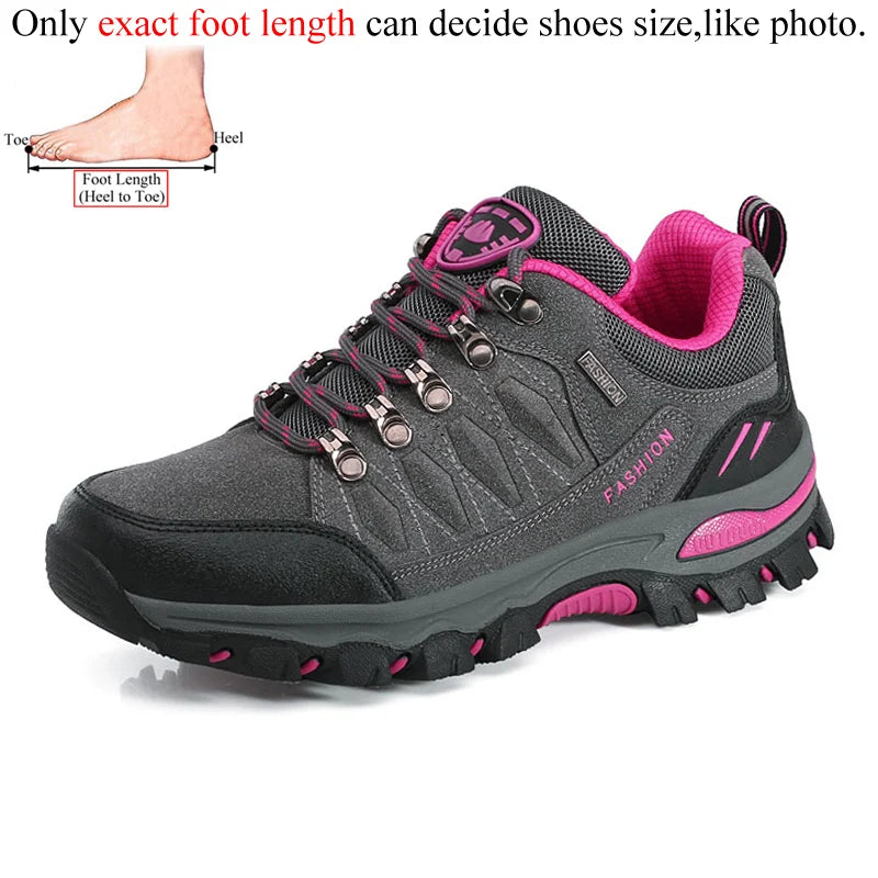 Abnkarwin Women's Leather Hiking Shoes for Mountain Trails