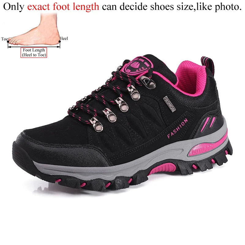 Abnkarwin Women's Leather Hiking Shoes for Mountain Trails