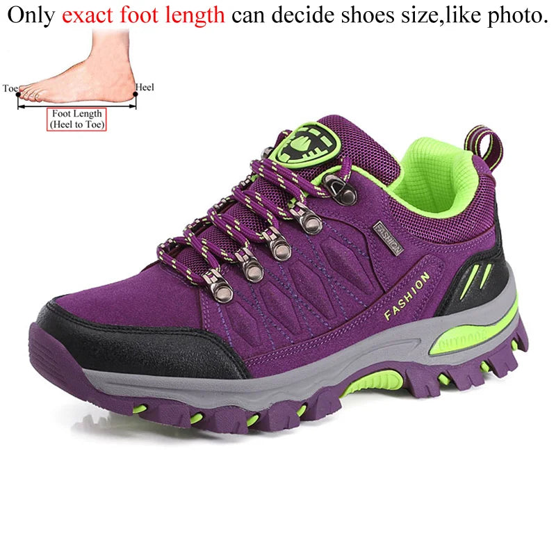 Abnkarwin Women's Leather Hiking Shoes for Mountain Trails