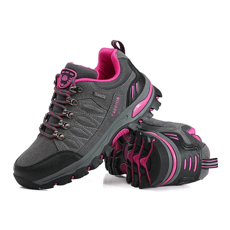 Abnkarwin Women's Leather Hiking Shoes for Mountain Trails