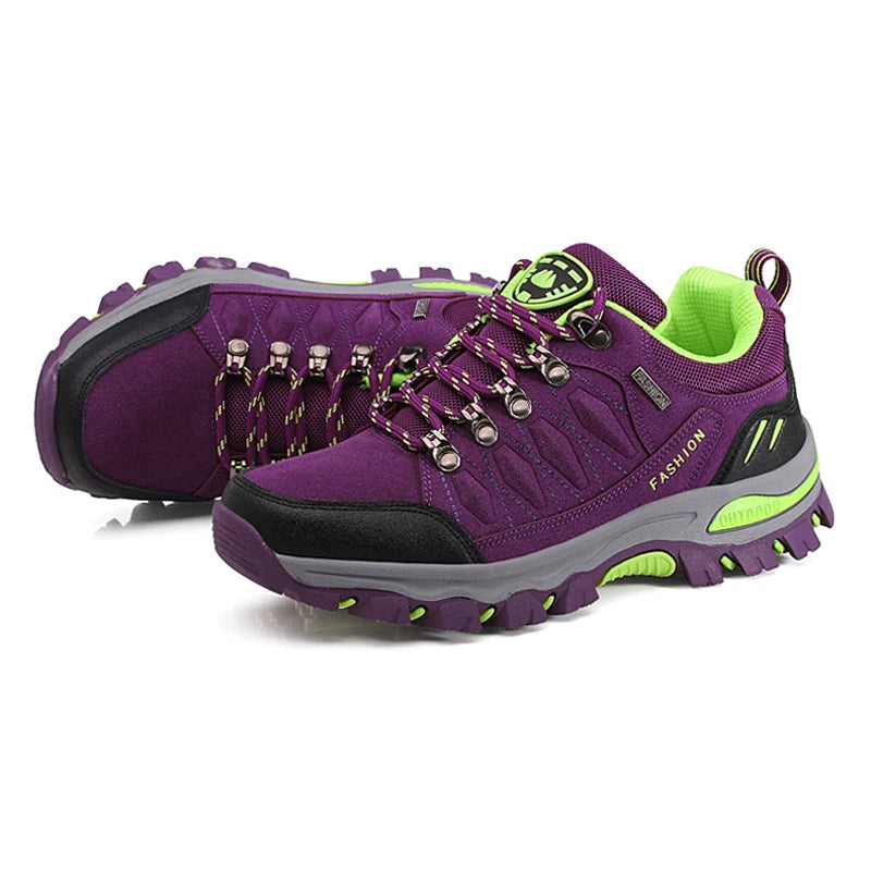 Abnkarwin Women's Leather Hiking Shoes for Mountain Trails