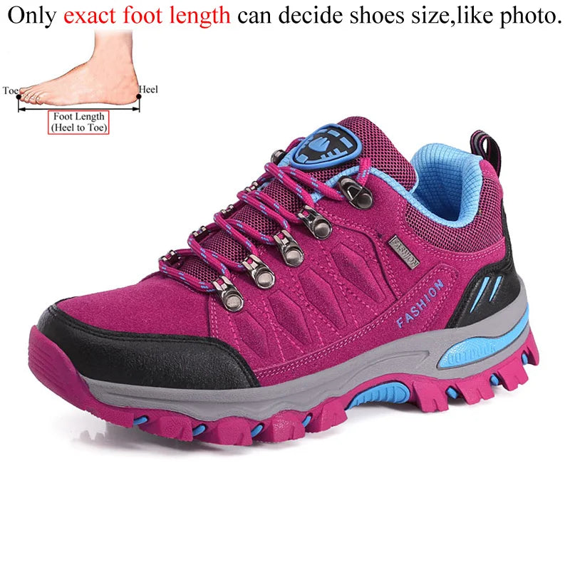 Abnkarwin Women's Leather Hiking Shoes for Mountain Trails