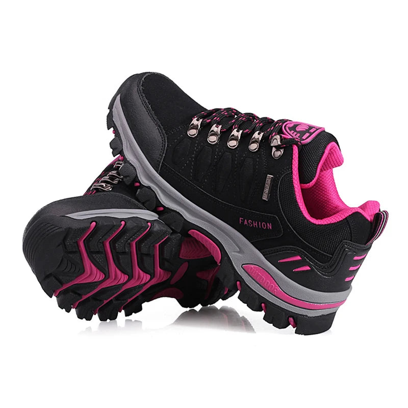 Abnkarwin Women's Leather Hiking Shoes for Mountain Trails