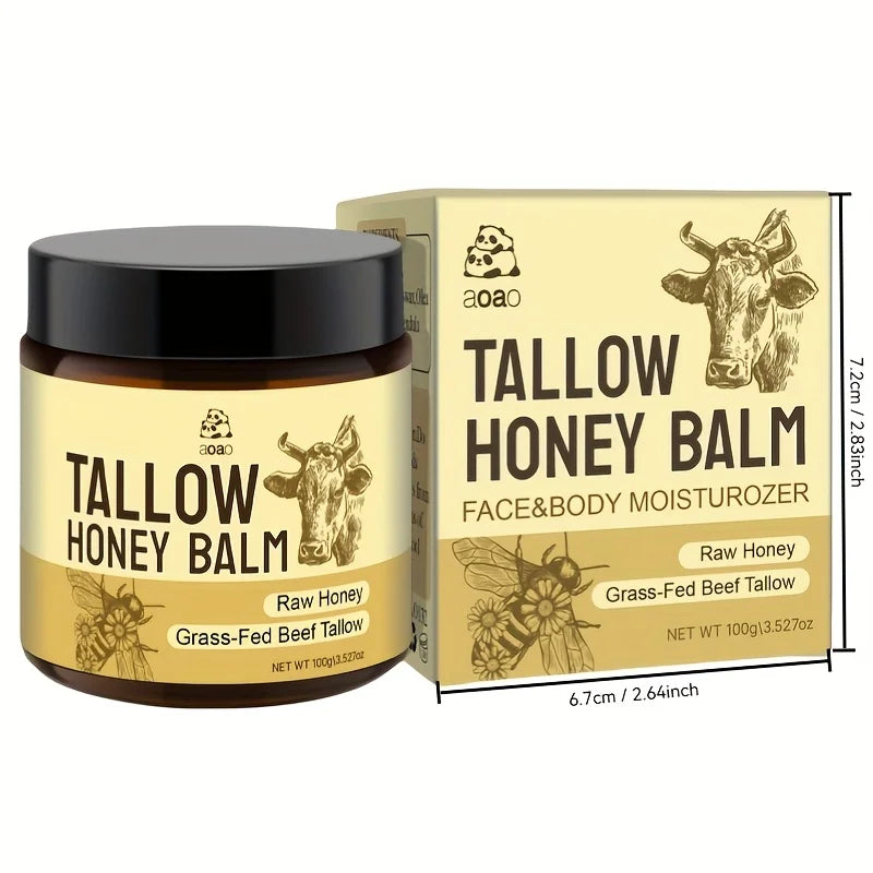 Aoao Grass Fed Tallow Balm With Honey For Face