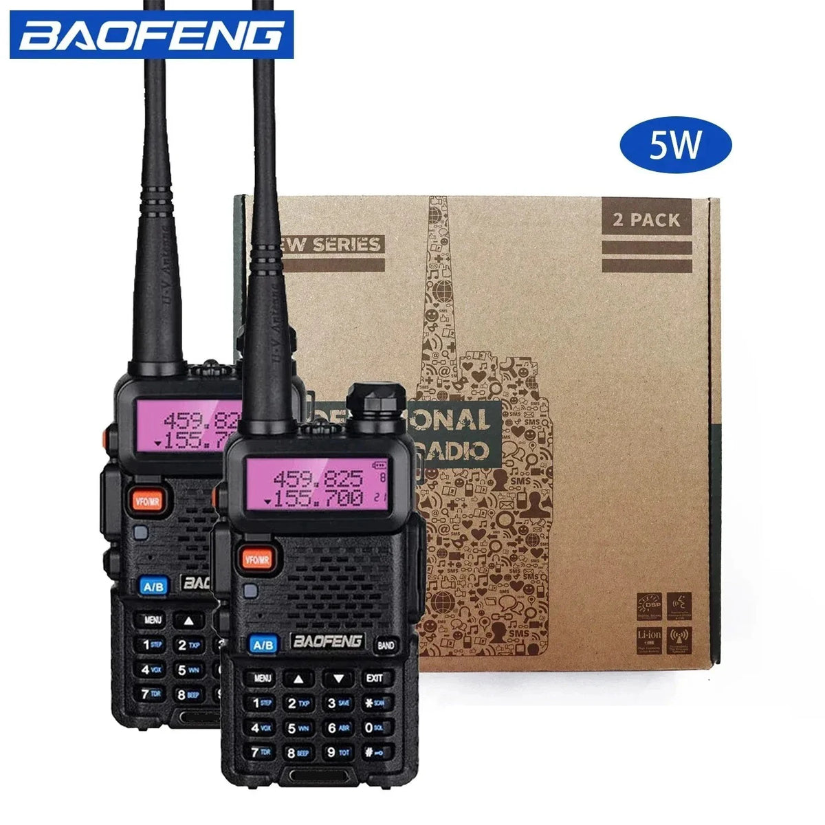 Baofeng Dual Band Handheld Two Way Radio for Outdoor Communication