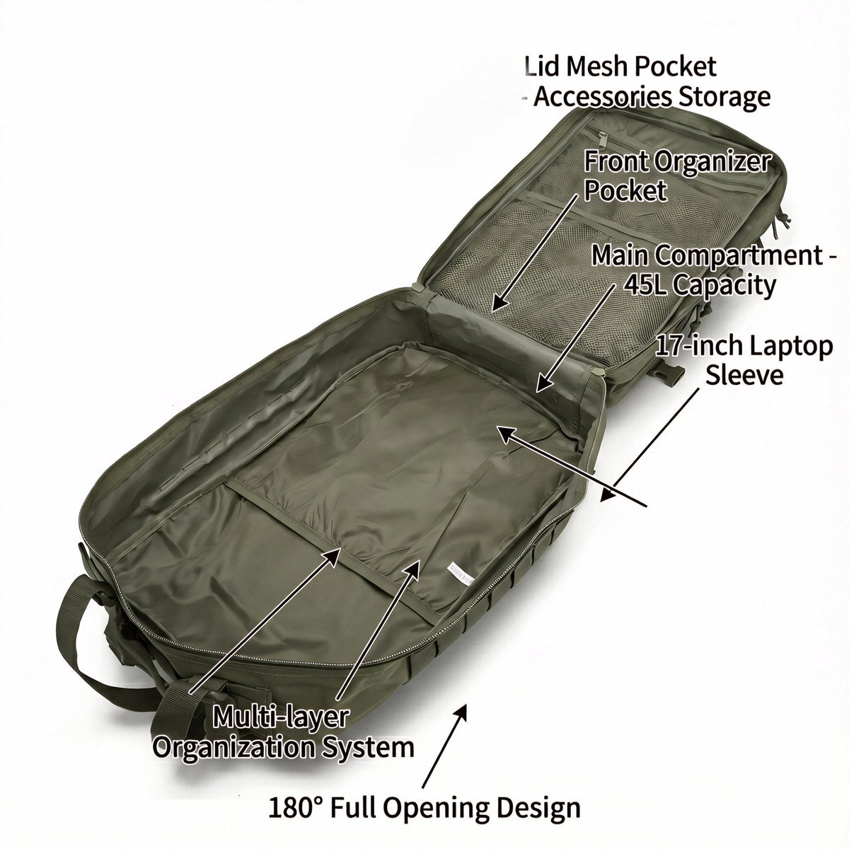 ReFire Gear Tactical Hiking Backpack for Camping and Outdoor Travel