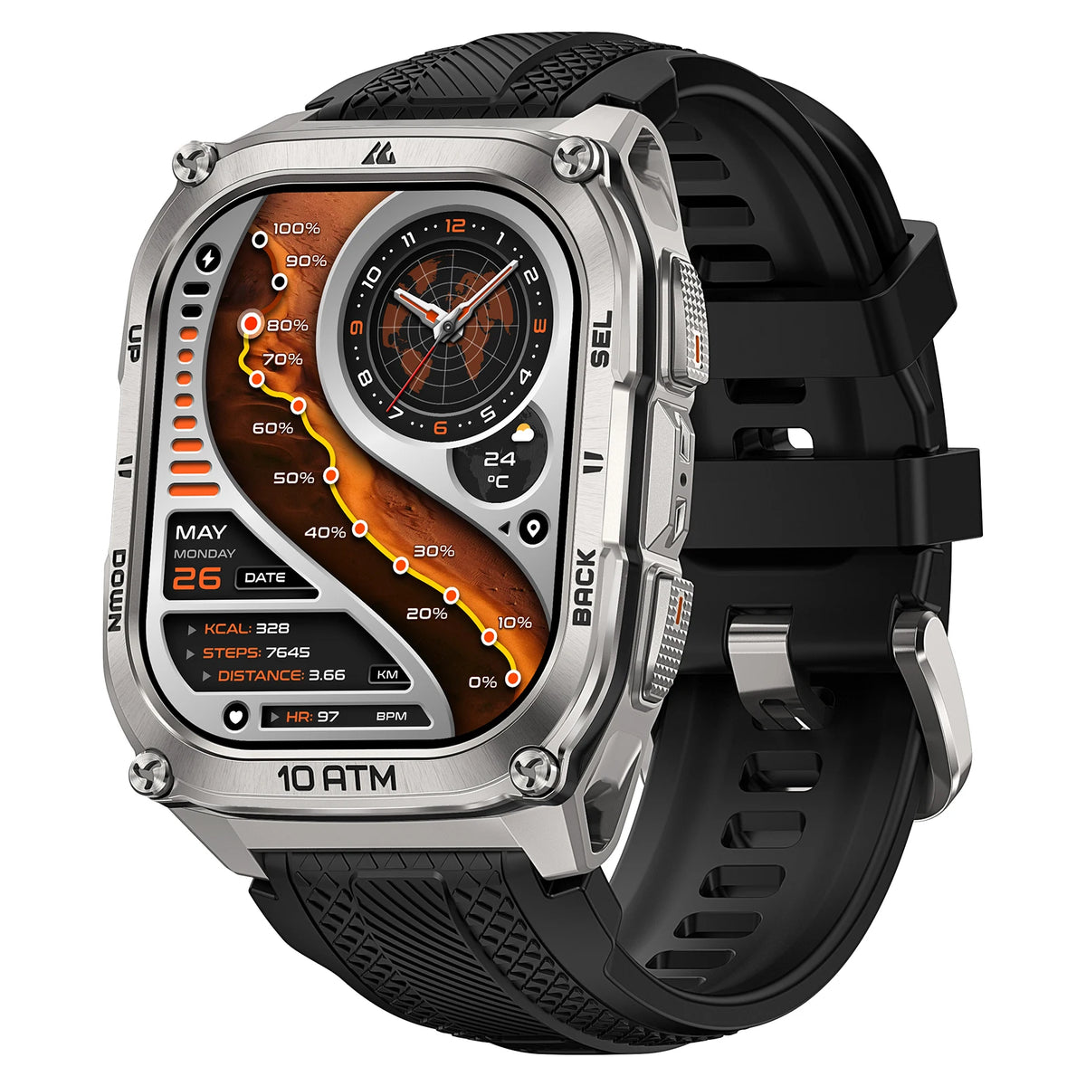 KOSPET Tank M4 GPS Smartwatch With Offline Maps Health Tracking