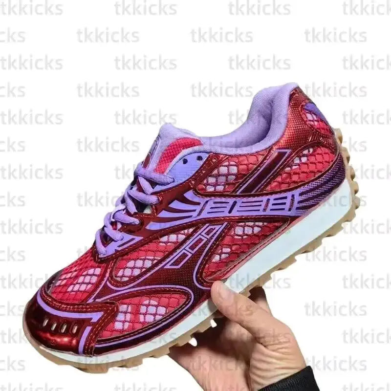 Leather Mesh Running Sneakers For Women And Men Athletic Trainers