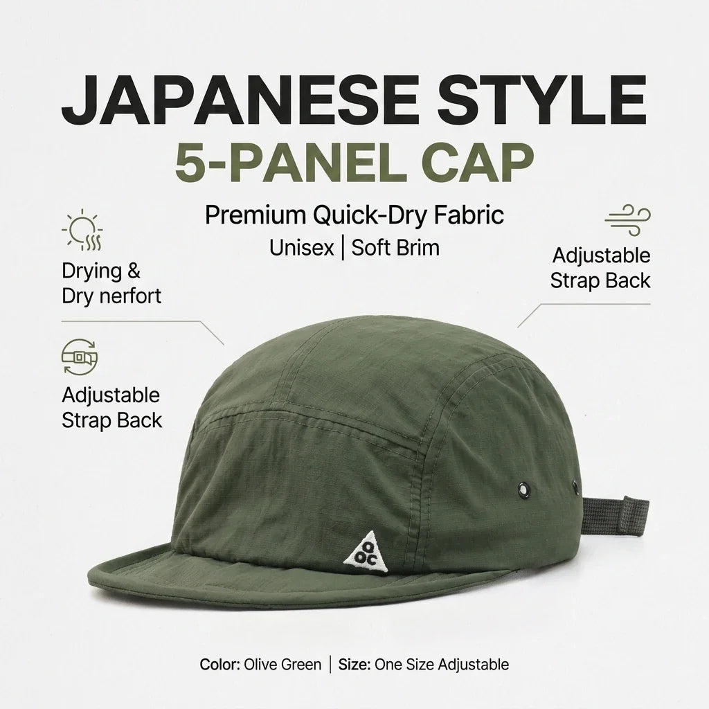 Short Brim Embroidered 5‑Panel Baseball Cap Unisex Men Women Soft‑Brim Soft‑Crown Quick Dry Outdoor Streetwear Duckbill Peaked Adjustable Sun Hat