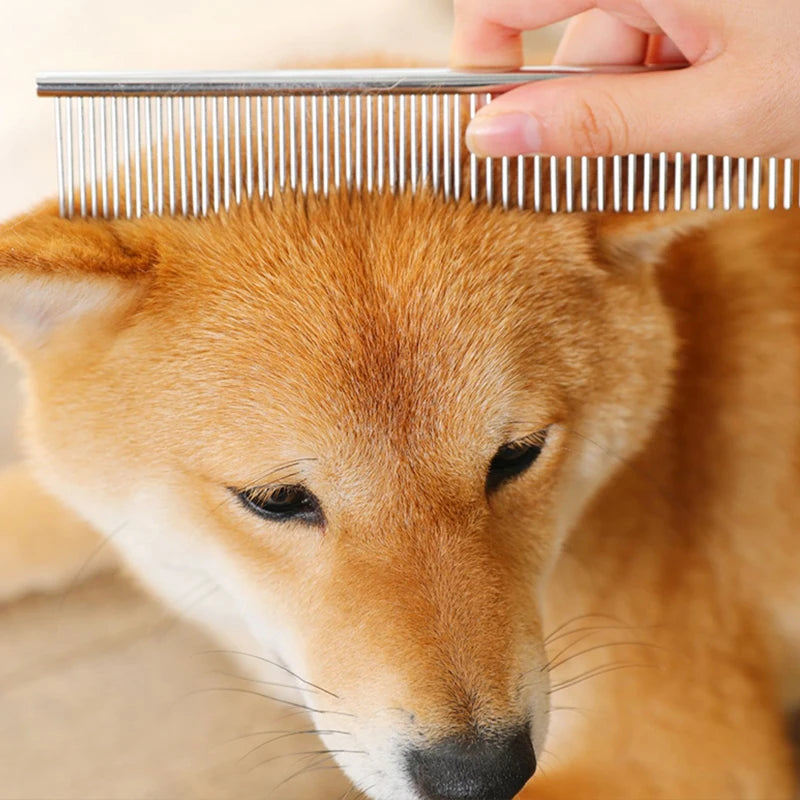 Stainless Steel Pet Grooming Comb for Thick and Long Coats