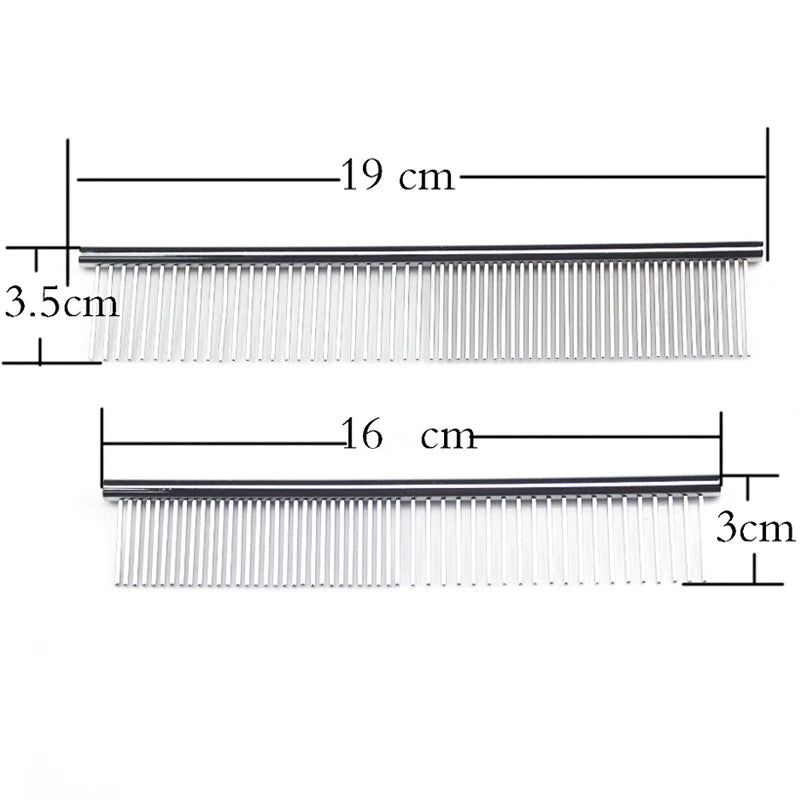 Stainless Steel Pet Grooming Comb for Thick and Long Coats