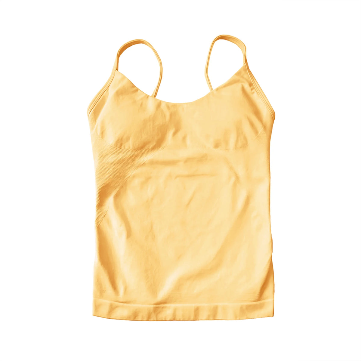 NCLAGEN Women's Seamless Pilates Tank Top With Built In Bra