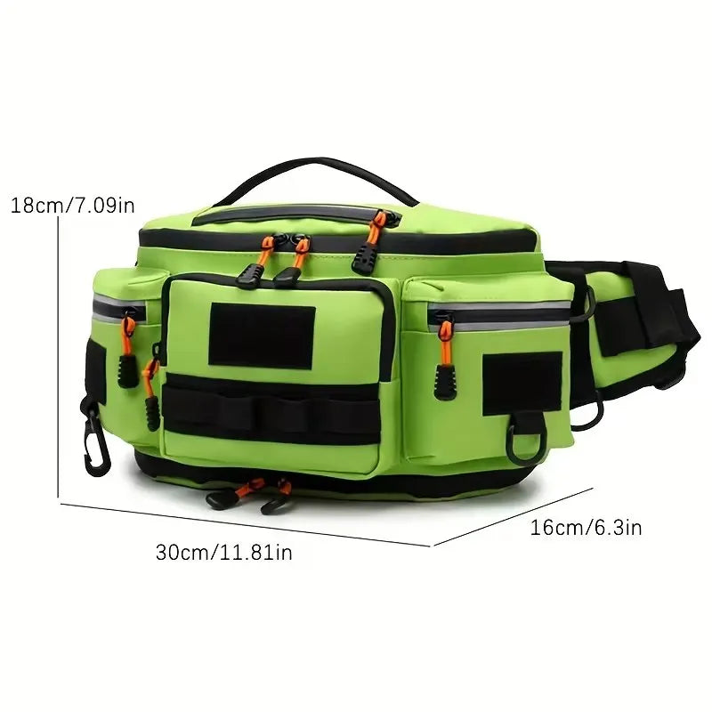 Multifunctional Outdoor Fishing Waist Bag for Lure Storage and Commutes