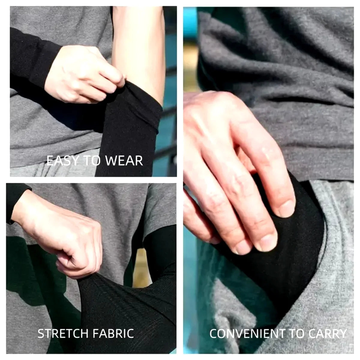 kkjoy 6 Pairs Unisex Cooling Arm Sleeves Compression Breathable Moisture Wicking for Men Women Sports Outdoor UV Protection